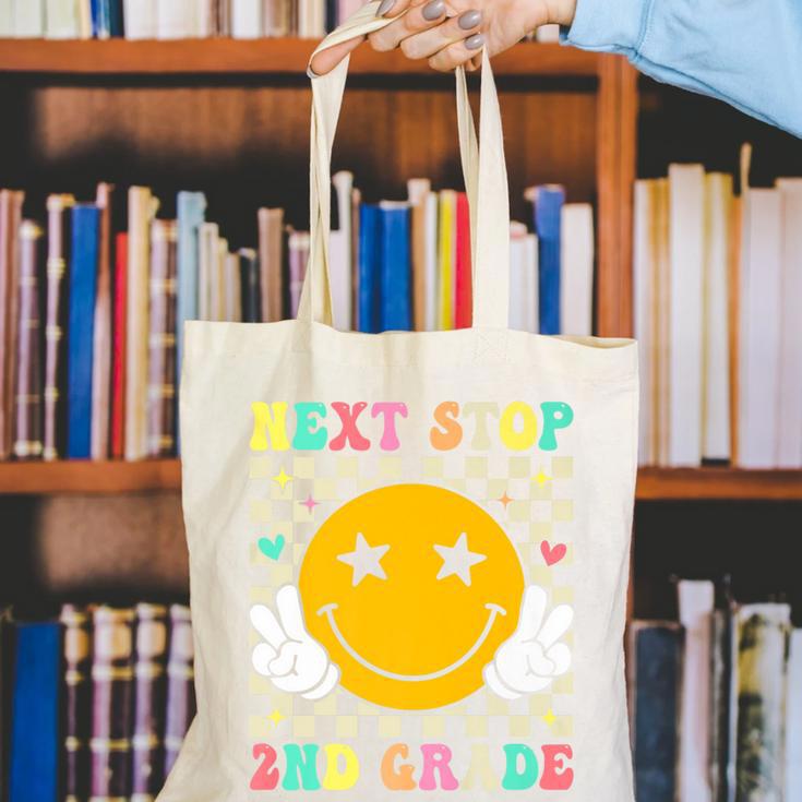 Groovy Next Stop 2nd Grade 1st Grade Graduation 2025 Premium Canvas Tote Bag