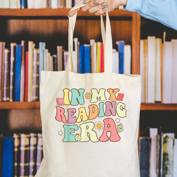 Groovy In My Reading Era Read Book Reader Reading Canvas Tote Bag