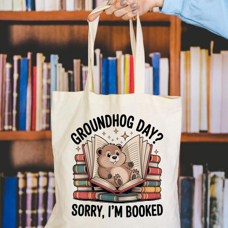 Groundhog Day Librarian Book Lover Reader Library Canvas Tote Bag