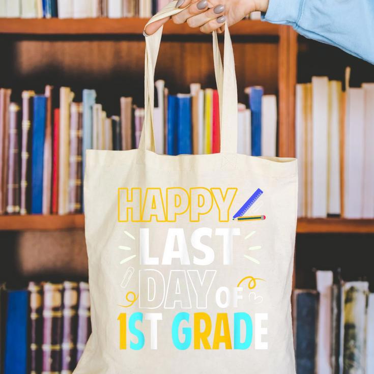 Happy Last Day Of 1st Grade Shirt Cutie Graduation Canvas Tote Bag