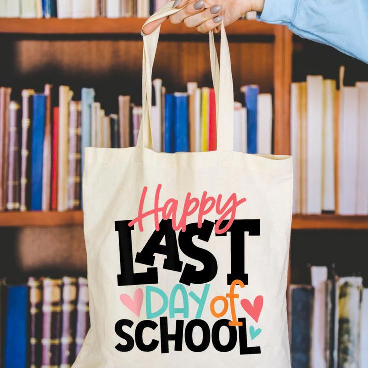 Happy Last Day Of School Kids Teacher Student Graduation Canvas Tote Bag