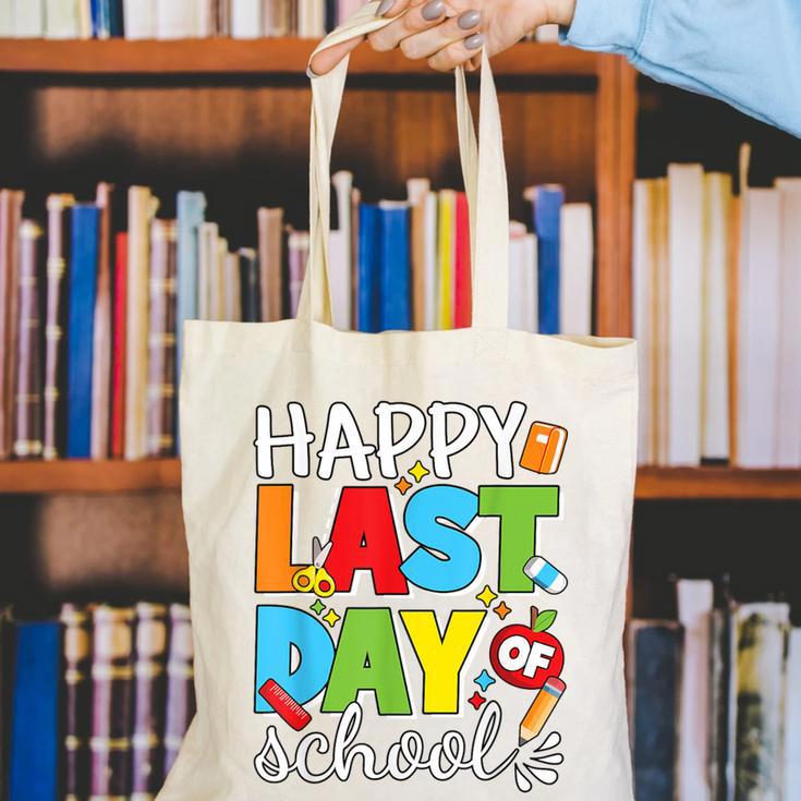 Happy Last Day Of School Teacher Student Graduation Canvas Tote Bag