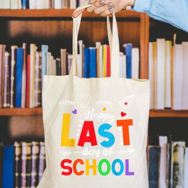 Happy Last Day Of School Teacher Women Student Graduation Canvas Tote Bag