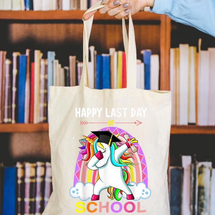 Happy Last Days Of School Graduation Class 2022 Unicorn Girl Canvas Tote Bag
