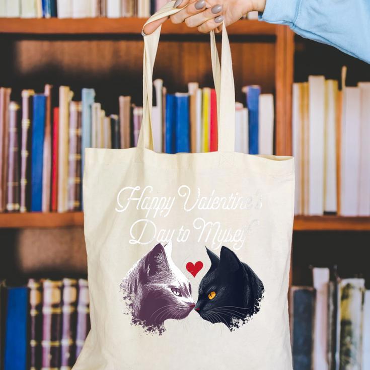 Happy Valentines Day Self Introvert Humor Antisocial Canvas Tote Bag