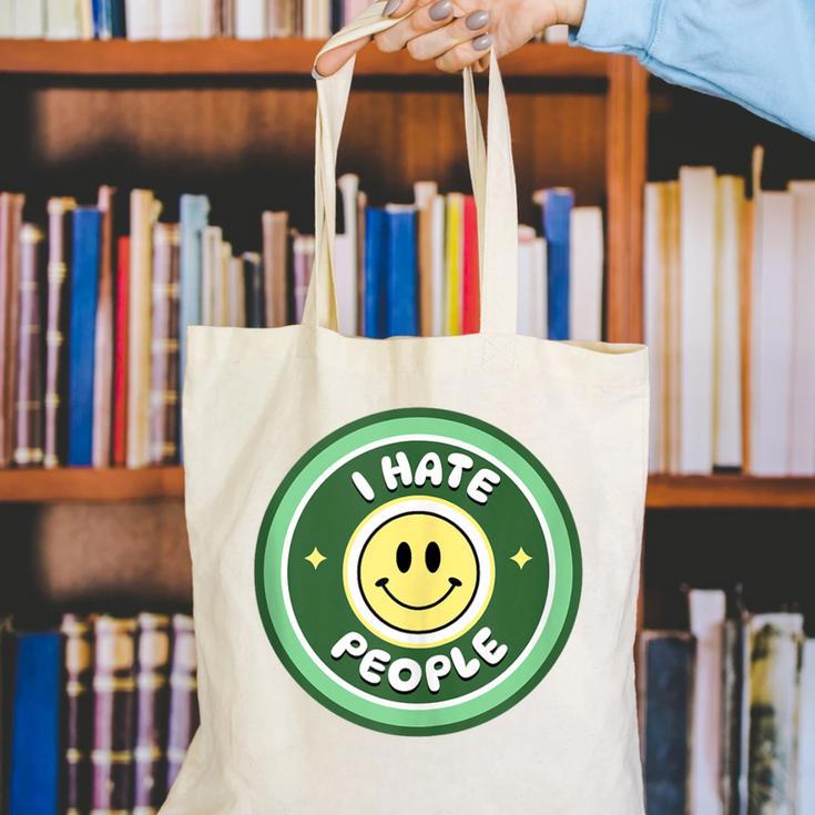I Hate People Saying For Introverts Canvas Tote Bag
