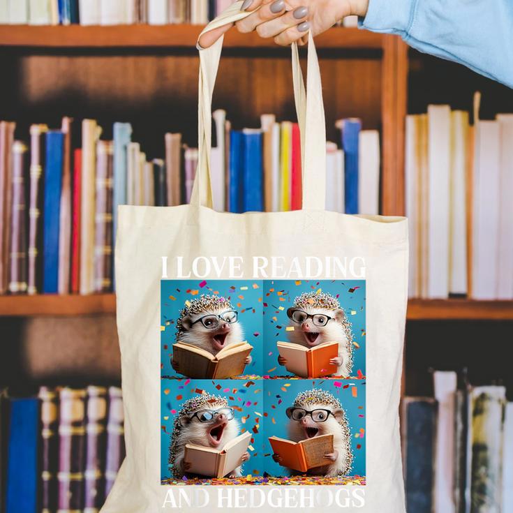 Hedgehog Love Reading And Hedgehogs Child Book Lover Canvas Tote Bag Hedgehog Love Reading And Hedgehogs Child Book Lover Canvas Tote Bag