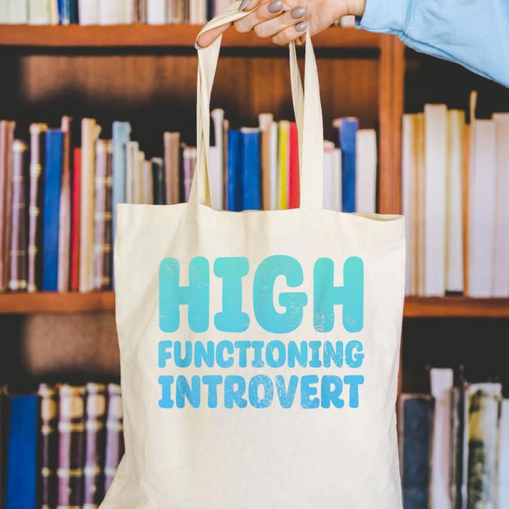 High Functioning Introvert Sarcasm Sarcastic Grunge Canvas Tote Bag High Functioning Introvert Sarcasm Sarcastic Grunge Canvas Tote Bag