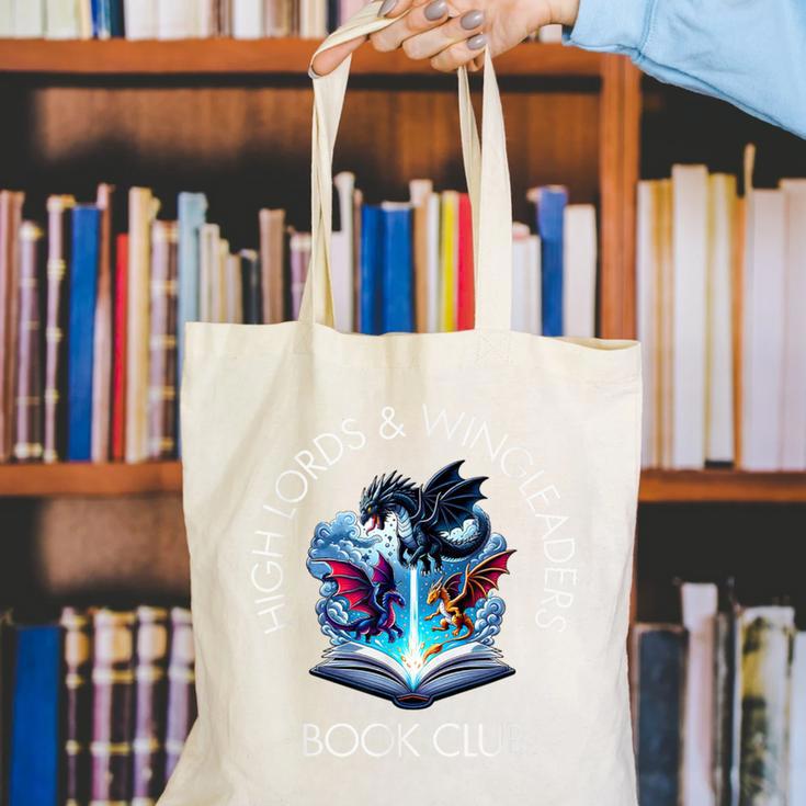 High Lords & Wingleaders Book Club Fantasy Storm Dragon Canvas Tote Bag High Lords & Wingleaders Book Club Fantasy Storm Dragon Canvas Tote Bag