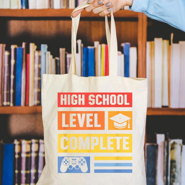 High School Level Complete Class Of 2024 Senior Graduation Canvas Tote Bag
