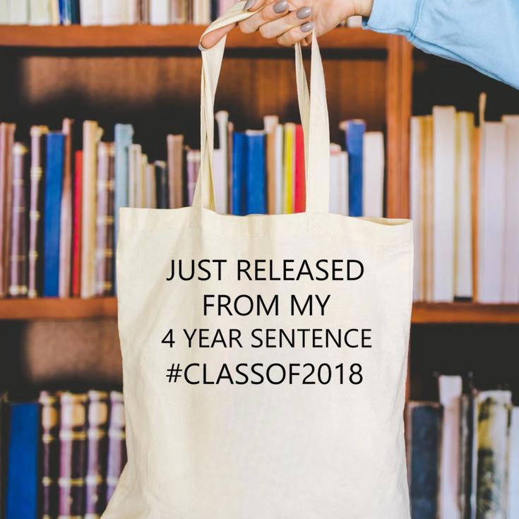 Highschool College Graduation Class Of 2018 Shirt Canvas Tote Bag