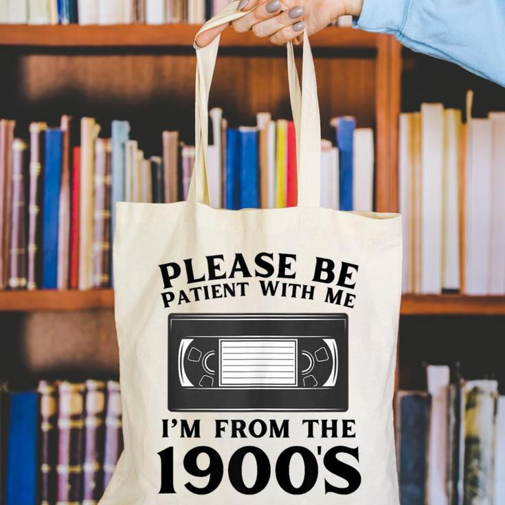 Over The Hill Please Be Patient I'm From The 1900s VHS Canvas Tote Bag Over The Hill Please Be Patient I'm From The 1900s VHS Canvas Tote Bag