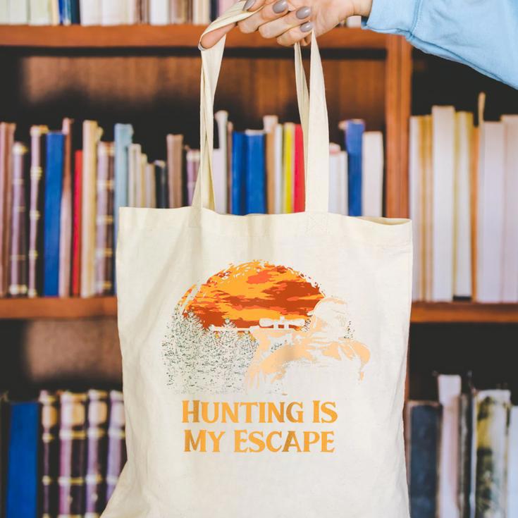Hunting Is My Escape Introvert Hunter Antisocial Raglan Baseball Tee Canvas Tote Bag Hunting Is My Escape Introvert Hunter Antisocial Raglan Baseball Tee Canvas Tote Bag