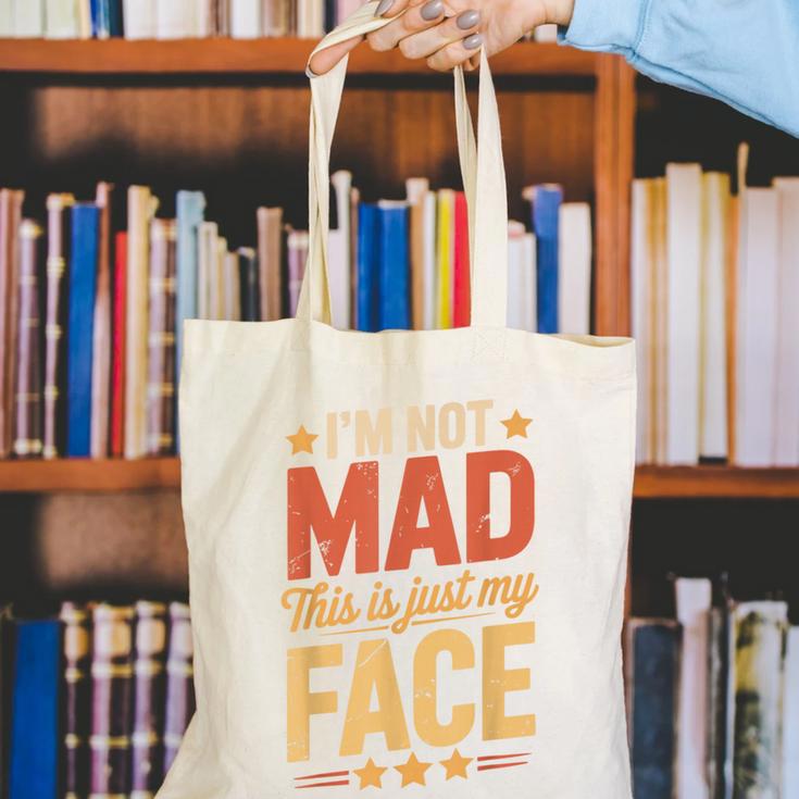 I'm Not Mad This Is Just My Face Introvert Canvas Tote Bag I'm Not Mad This Is Just My Face Introvert Canvas Tote Bag
