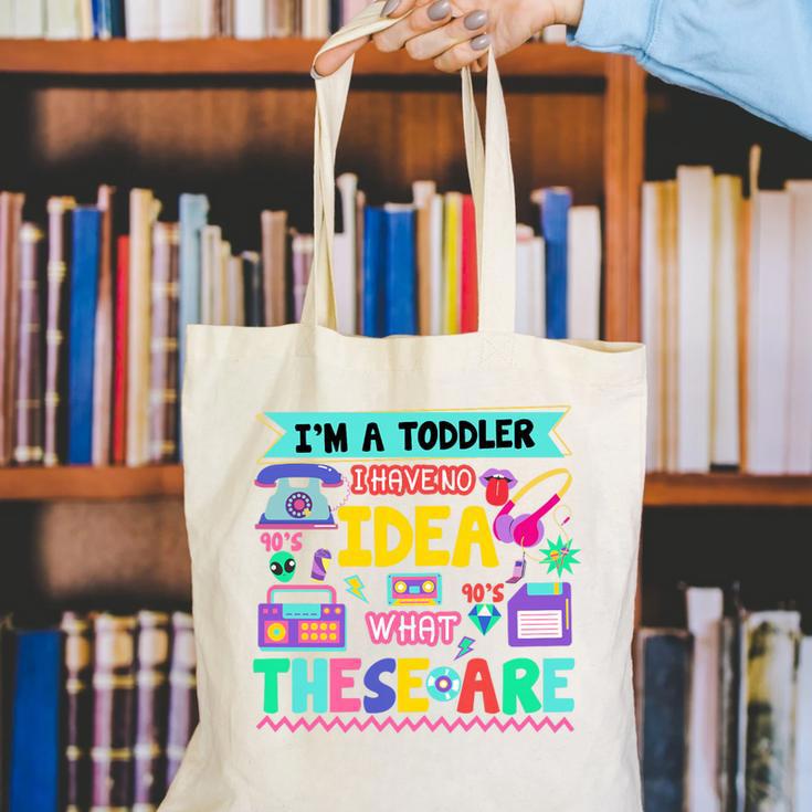 I'm A Toddler I Have No Ideas Retro Vintage 90s Nostalgia Premium Tri-Blend Canvas Tote Bag