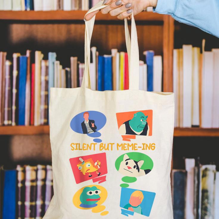Introvert Anti People Antisocial Social Media Meme Lovers Canvas Tote Bag