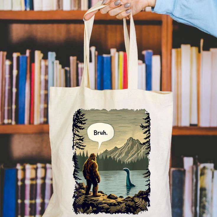Introvert Bigfoot Sasquatch Loch Ness Monster Bruh Canvas Tote Bag Introvert Bigfoot Sasquatch Loch Ness Monster Bruh Canvas Tote Bag