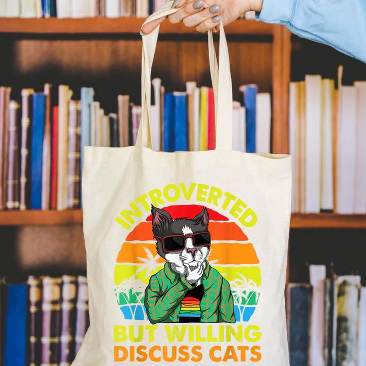 Introvert Cats Sarcasm Cat Lover Introverts Canvas Tote Bag Introvert Cats Sarcasm Cat Lover Introverts Canvas Tote Bag