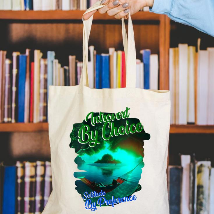 Introvert Choice Solitude By Preference Canvas Tote Bag Introvert Choice Solitude By Preference Canvas Tote Bag