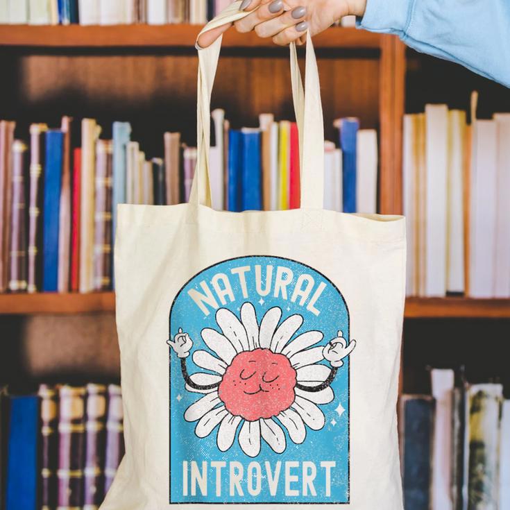 Introvert Cute Anti-Social Shy Person Inner Strength Canvas Tote Bag