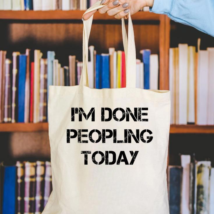 Introvert Design For Introverted Men And Women Canvas Tote Bag Introvert Design For Introverted Men And Women Canvas Tote Bag