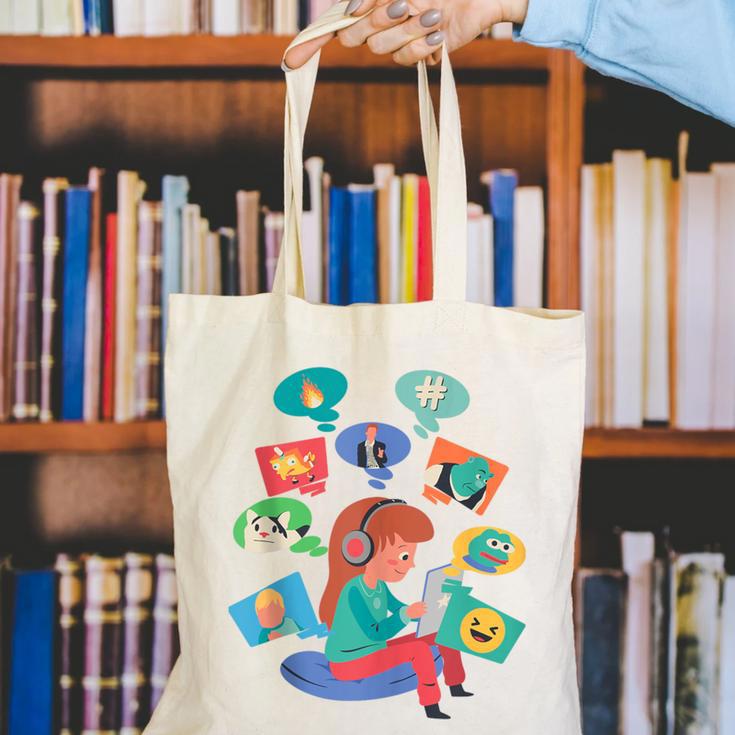 Introvert Meme Anti People Antisocial Meme Lovers Canvas Tote Bag