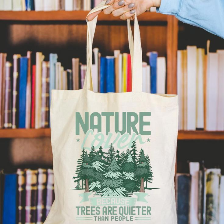Introvert Nature Lover Introverted Forest Lover & Tree Canvas Tote Bag
