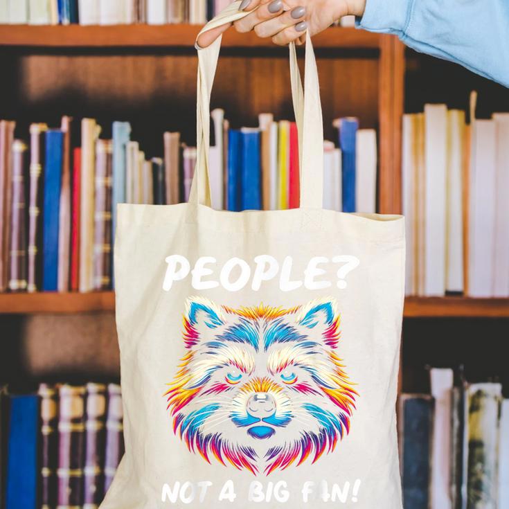 Introvert Raccoon Sarcasm Anti Social Canvas Tote Bag