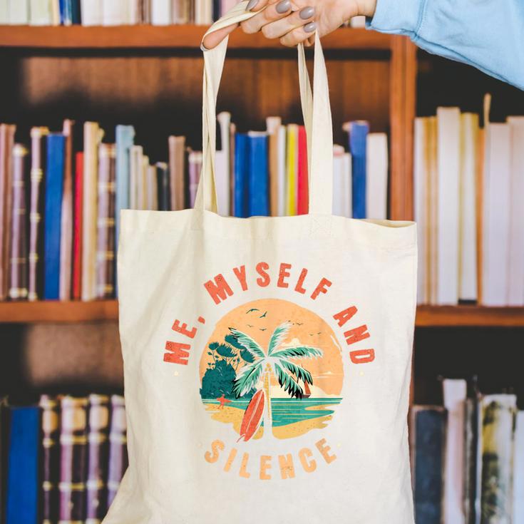 Introvert Relaxation Me Myself And Silence Summer Vacation Men Women Canvas Tote Bag Introvert Relaxation Me Myself And Silence Summer Vacation Men Women Canvas Tote Bag
