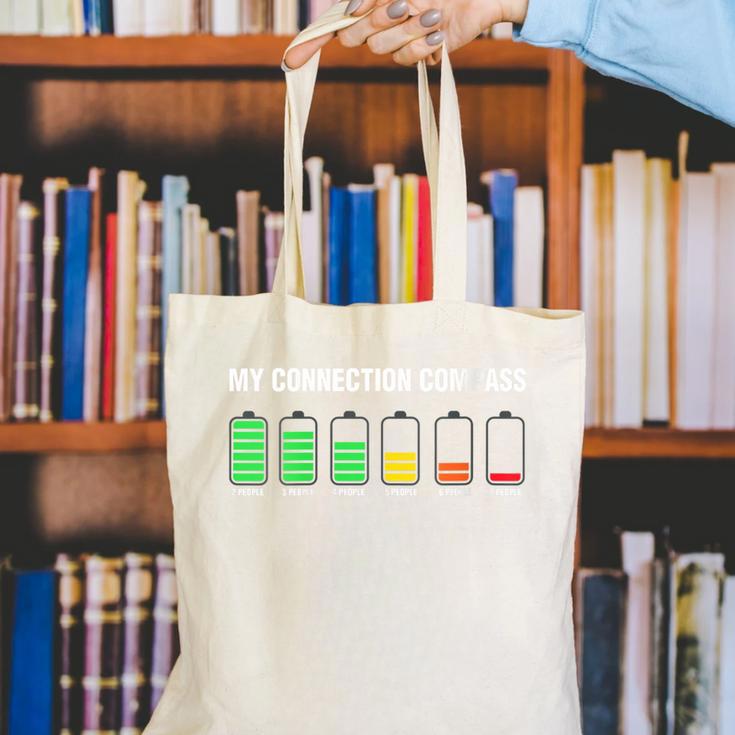Introvert Tired Battery Canvas Tote Bag