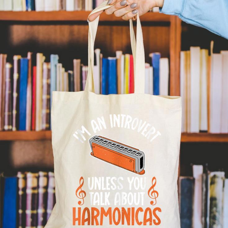 Im An Introvert Unless You Talk About Harmonicas Canvas Tote Bag Im An Introvert Unless You Talk About Harmonicas Canvas Tote Bag