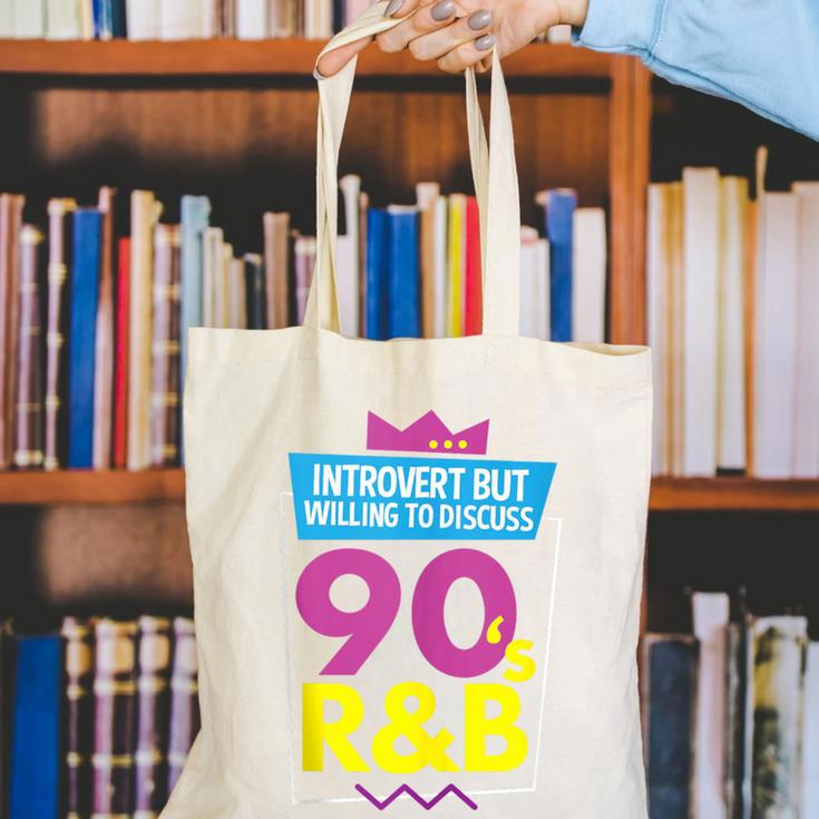 Introvert But Willing To Discuss 90s R&B 1990s Kid Canvas Tote Bag