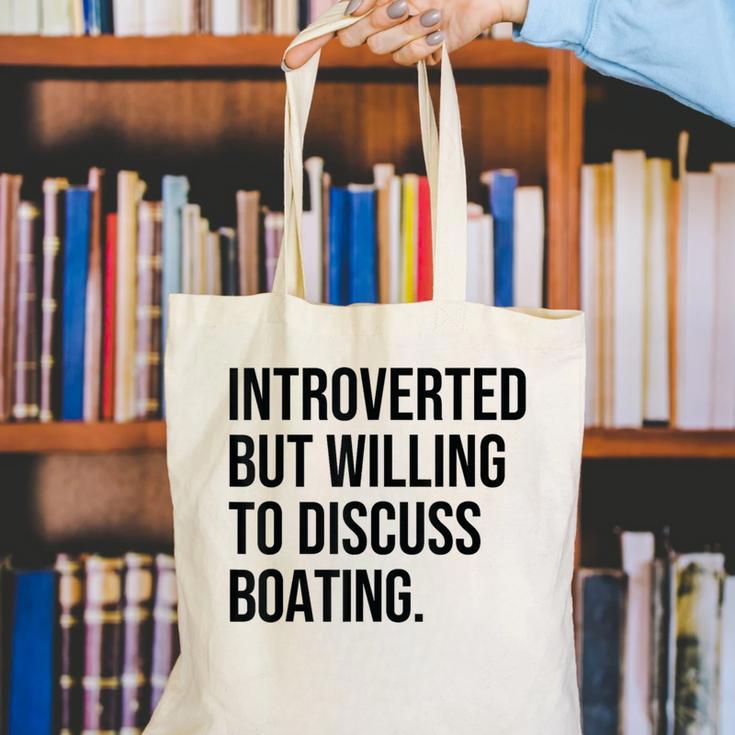 Introverted Boater Boating Introvert Canvas Tote Bag Introverted Boater Boating Introvert Canvas Tote Bag