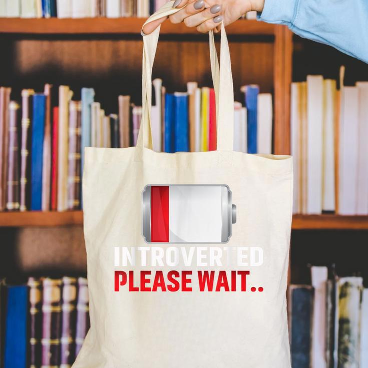 Introverted Please Wait Introvert Saying Sarcasm Canvas Tote Bag Introverted Please Wait Introvert Saying Sarcasm Canvas Tote Bag