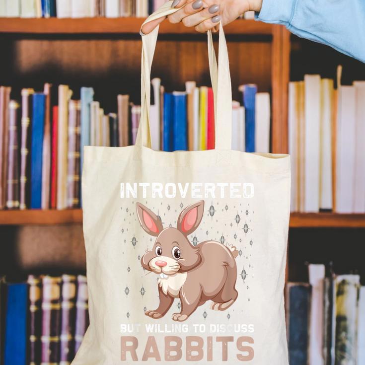 Introverted Rabbits Bunny Lover Rabbit Introvert Canvas Tote Bag Introverted Rabbits Bunny Lover Rabbit Introvert Canvas Tote Bag