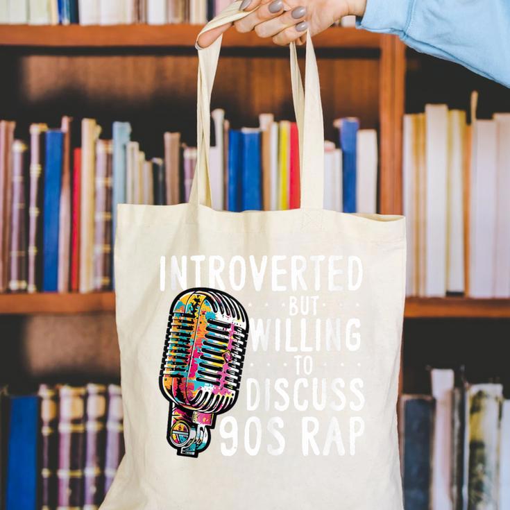 Introverted But Willing To Discuss 90s Rap Socially Awkward Canvas Tote Bag Introverted But Willing To Discuss 90s Rap Socially Awkward Canvas Tote Bag