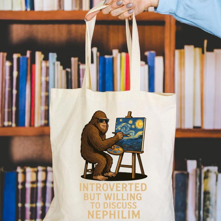 Introverted But Willing To Discuss Nephilim Canvas Tote Bag Introverted But Willing To Discuss Nephilim Canvas Tote Bag