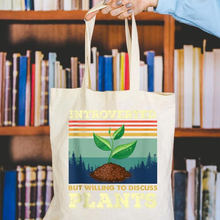 Introverted But Willing To Discuss Plants Canvas Tote Bag Introverted But Willing To Discuss Plants Canvas Tote Bag