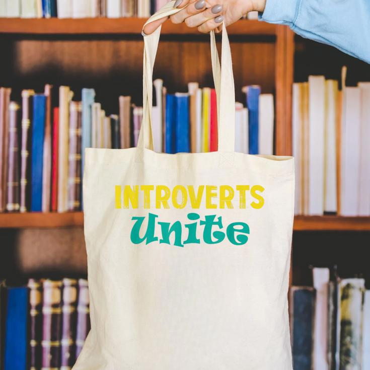 Introverts Unite I Introvert Canvas Tote Bag Introverts Unite I Introvert Canvas Tote Bag