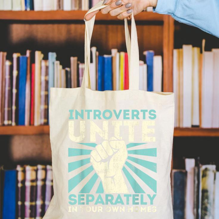 Introverts Unite Separately Introverted Antisocial Canvas Tote Bag Introverts Unite Separately Introverted Antisocial Canvas Tote Bag