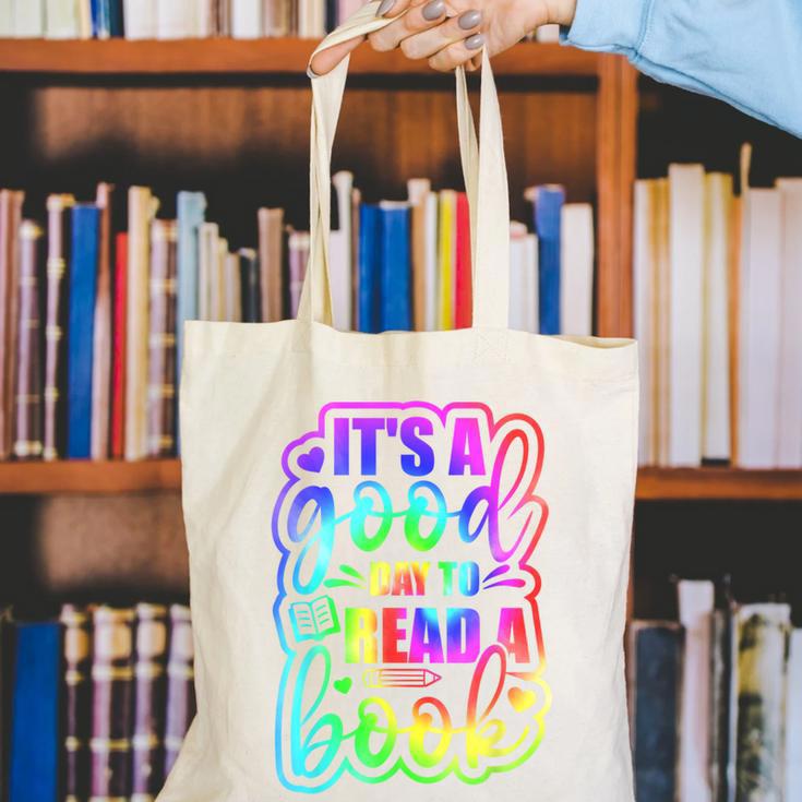 Its A Good Day To Read Book Kids Boys Girls Reading Graphic Canvas Tote Bag