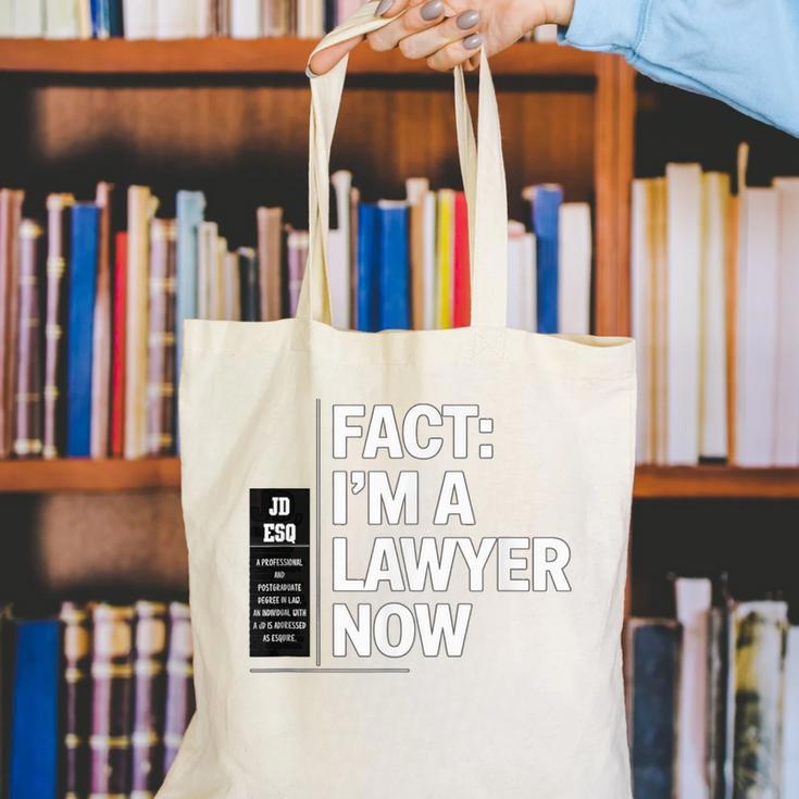 JD ESQ Law Graduate Fact I’m a Lawyer Now Graduation Canvas Tote Bag