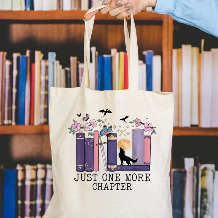 Just One More Chapter Romantasy Book Dragon Bookworm Bookish Canvas Tote Bag Just One More Chapter Romantasy Book Dragon Bookworm Bookish Canvas Tote Bag
