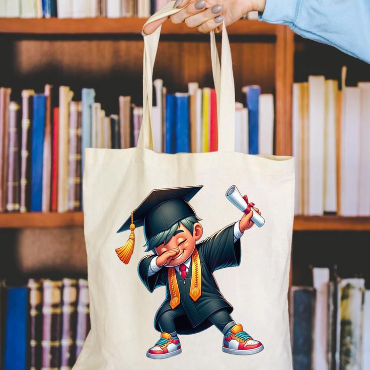 Kids Boys Grad Dabbing Graduation Class Of 2025 Canvas Tote Bag