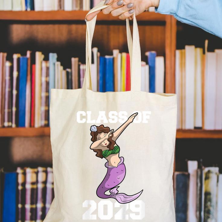 Kids Class Of 2029 Shirt Graduation Dabbing Mermaid Shirt Canvas Tote Bag