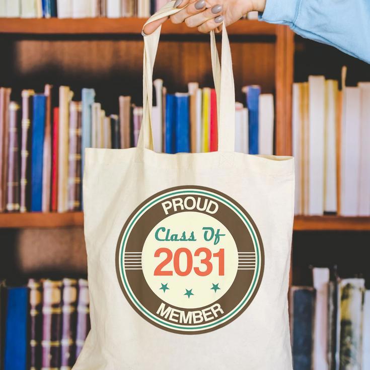 Kids Class Of 2031 Shirt Back To School Future Graduation Canvas Tote Bag