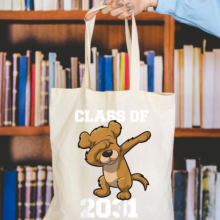 Kids Class Of 2031 Shirt Graduation Dabbing Dog Shirt Canvas Tote Bag