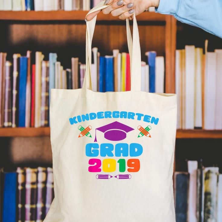Kids Kindergarten Grad 2019 Graduation T-Shirt Canvas Tote Bag
