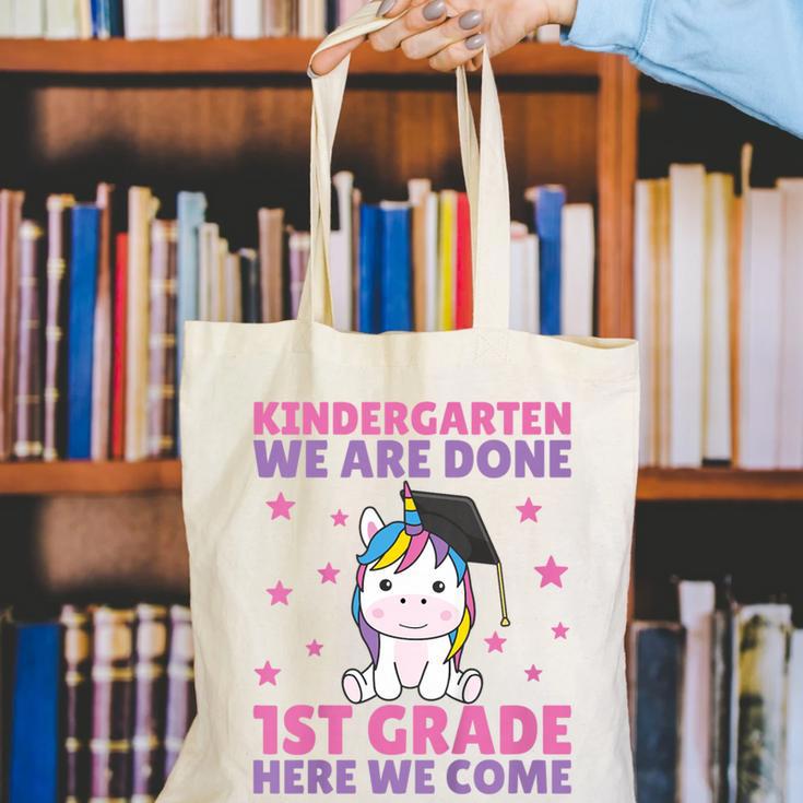 Kids Kindergarten Graduate Unicorn Graduation Canvas Tote Bag