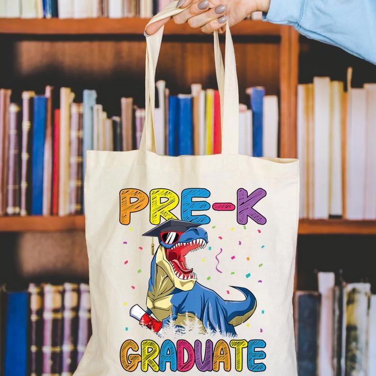 Kids Pre-K Graduate Dinosaur T-Rex Pre Kindergarten Graduation Canvas Tote Bag